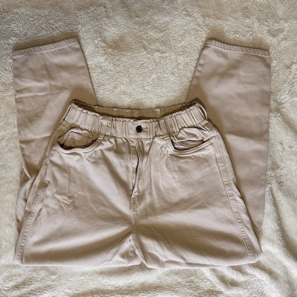 H&M cream straight leg jeans - Picture 5 of 5